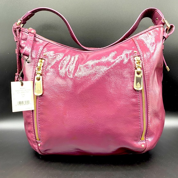Cole Haan Med Hobo Bag Purse - Royal Berry Patent - Picture 1 of 8